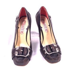 Brown Guillaume Hinfray Heels 36.5 leather